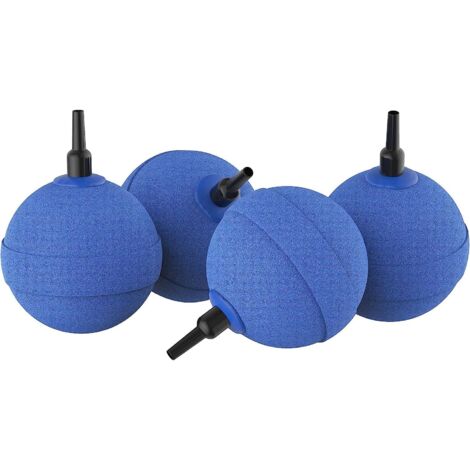 Lot de 4 diffuseurs d'air pour aquarium, en forme de boule de 5 cm, pour pompes à air, aquariums, seaux, bassins et systèmes hydroponiques. (1/4)