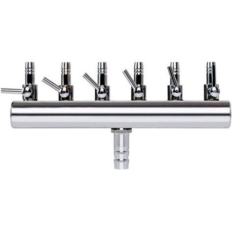 Diviseur de flux d'air pour aquarium, vanne de contrôle d'air pour aquarium, distributeur d'oxygène en acier inoxydable, accessoires pour pompe à air d'aquarium (1/5)