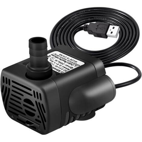 Pompe à eau USB submersible 3W pour fontaine à eau pour animaux, distributeur d'eau, alimentation CC 3,5-9V (1/5)