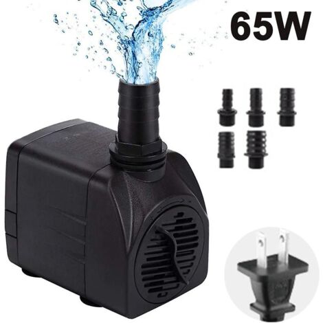 Pompe submersible, pompe à eau pour fontaine avec 4 ventouses et 3 buses (1/5)