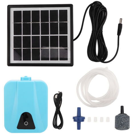 AP003 Pompe à air solaire à double usage AC/DC, pompe d'oxygénation solaire pour aquariums (1/5)