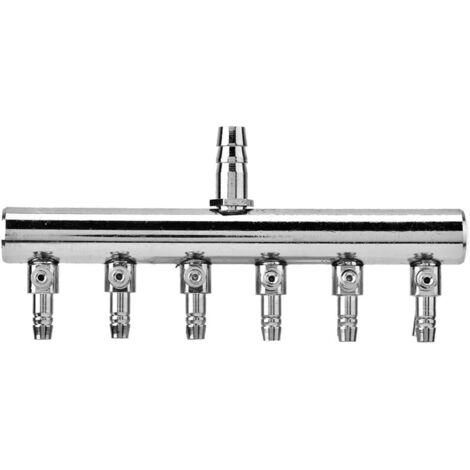 Distributeur d'air en acier inoxydable pour aquarium, vanne de contrôle d'air pour aquarium, distributeur d'oxygène pour aquarium, accessoires pour pompe d'aquarium (6 voies)f2 (1/5)
