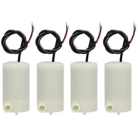 Lot de 4 mini pompes à eau submersibles CC 3V/5V pour aquarium, fontaine et bassin (édition 0702) (1/5)