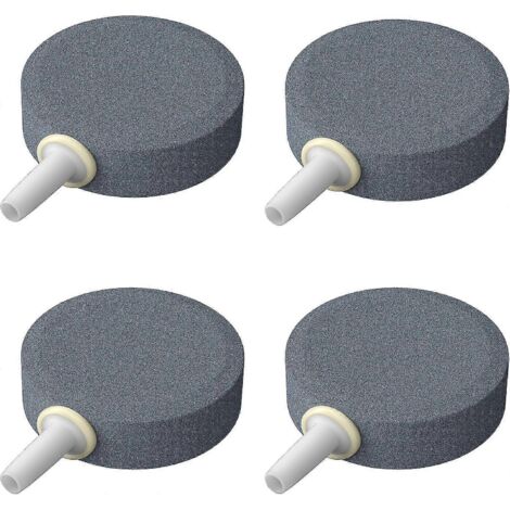 Diffuseur à bulles d'air rond de 4 cm pour aquarium, compatible avec les nano-pompes à air, les petits bassins et les aquariums DWC (lot de 4). (1/5)