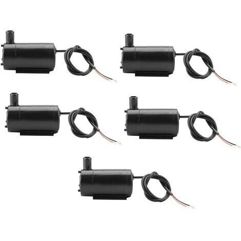 Lot de 5 mini-pompes à eau, 3 W, 220 V CC, 3-5 V, submersibles en plastique, pour aquarium, fontaine et aquarium. (1/5)