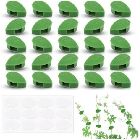 Lot de 30 pinces de fixation pour plantes grimpantes, supports muraux et de bureau, serre-câbles. (1/5)