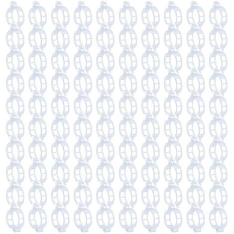 Lot de 100 clips de jardin réutilisables pour tuteurer et soutenir les plantes grimpantes. (1/5)