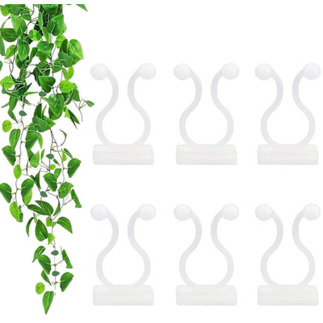 100 supports muraux pour plantes grimpantes, crochets auto-adhésifs pour la fixation des plantes, pinces de support pour légumes de jardin (1/5)