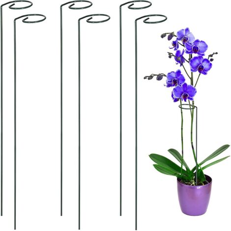 Support pour plantes (10 pièces) - Anneau métallique - Support de jardin R (1/3)
