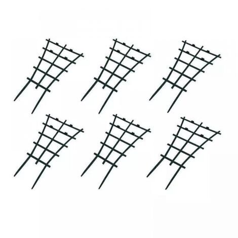 Lot de 6 pots en plastique robustes servant de supports empilables pour plantes grimpantes, idéaux pour le jardin, la terrasse, etc. (1/5)