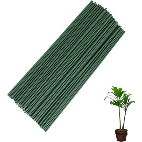 Tuteurs pour plantes, lot de 50 ou 100, tuteurs verts de 30 cm, réglables, pour la maison, le jardin et la cour. (1/5)