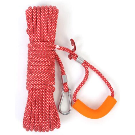 Corde à linge épaisse de 10 m pour jardin et extérieur, facile à tendre - Rouge (1/5)