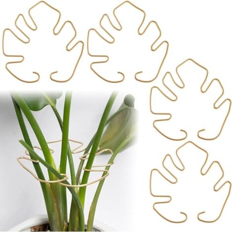 Ensemble de 5 supports pour plantes Monstera deliciosa, plantes grimpantes d'intérieur en pot, accessoires de support (en forme de feuille) (1/5)