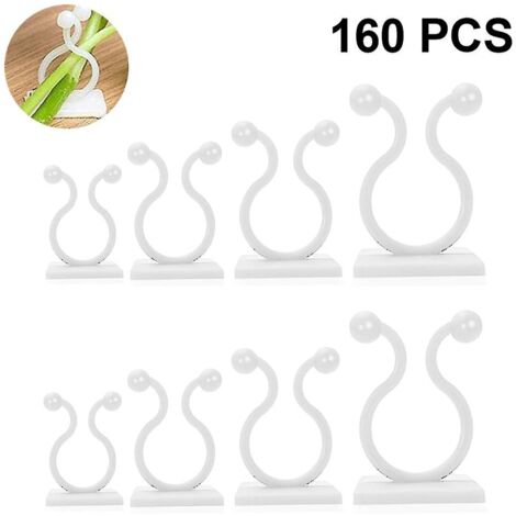 160 clips de fixation murale pour plantes grimpantes, clips pour plantes grimpantes, crochets de fixation invisibles et auto-adhésifs pour plantes de jardin, taille S (1/5)