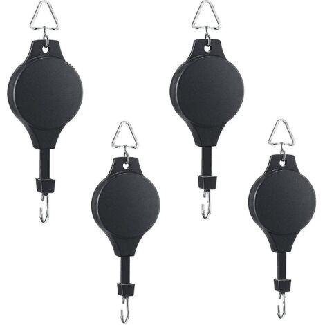 Lot de 4 supports de plantes réglables, paniers suspendus pour pots de jardin et mangeoires à oiseaux (1/5)