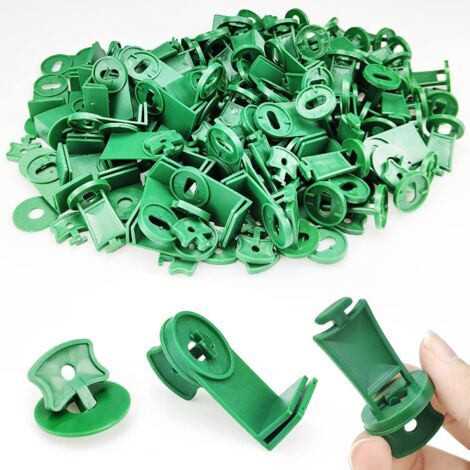 Kit de 300 clips de fixation et rondelles vertes pour serre, pour filet d'isolation en aluminium et ombrage de serre. (1/5)