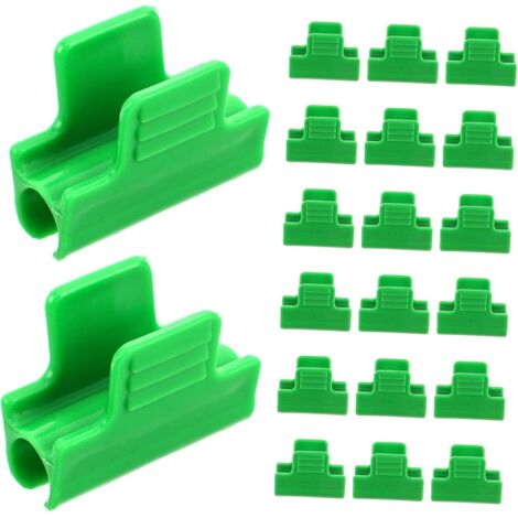 50 clips en plastique vert, clips pour films de jardin, résistants aux intempéries, fixations polyvalentes pour supports et tunnels de plantes (1/5)