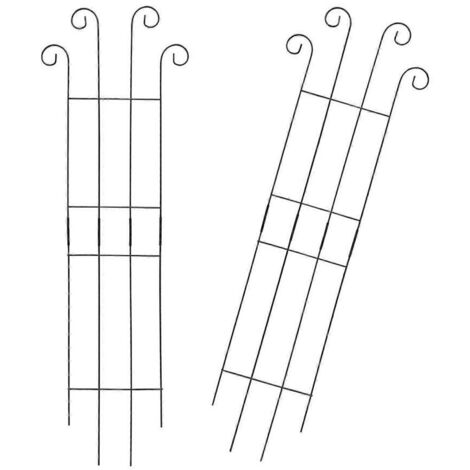 Lot de 2 supports modulaires en métal pour plantes, treillis compatible avec le jardinage vertical intérieur et extérieur, revêtement antirouille, multicolore (1/5)