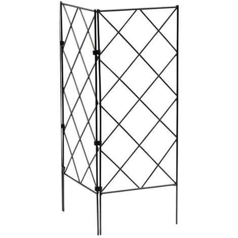 Ensemble de 3 treillis pliables pour plantes grimpantes, support mural en métal et fer, idéal pour la culture des fleurs et autres plantes de jardin. (1/5)