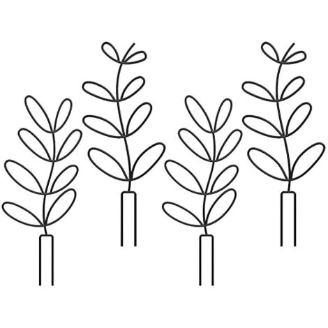 Supports pour plantes d'intérieur, supports de jardin en forme de feuille pour plantes grimpantes (1/5)