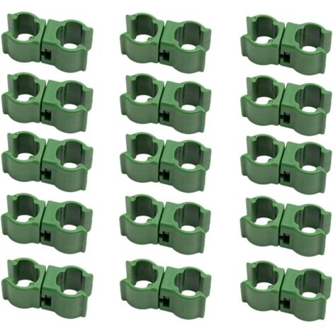 Connecteurs de treillis de jardin 11 mm, 50 unités, plastique robuste, supports universels pour plantes grimpantes, pinces de support pour fleurs, accessoires (1/5)