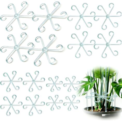 Ensemble de 16 supports pour plantes grimpantes, tuteurs pour plantes grimpantes d'intérieur, treillis en plastique, pinces de jardin pour orchidées, Monstera et hortensias. (1/5)