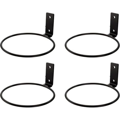 Accessoires de jardin artistiques, support mural pliable pour pots de fleurs, fixation métallique robuste pour décoration intérieure et extérieure, noir (1/5)