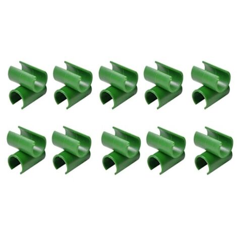 Lot de 10 pinces de fixation multifonctionnelles en forme de croix, rotatives, en plastique, pour plantes en serre (1/5)