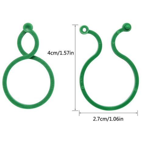 Support à anneaux de fixation pour plantes grimpantes de jardin (taille S/L), support pour tomates, outil de jardinage, 10 à 50 pièces, accessoires de décoration de jardin (1/5)