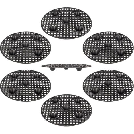 support pour plantes, rehausseur de pot, support robuste de 30 cm / 12 pouces, pot de fleurs rond noir -FS4-[GKS] (1/5)