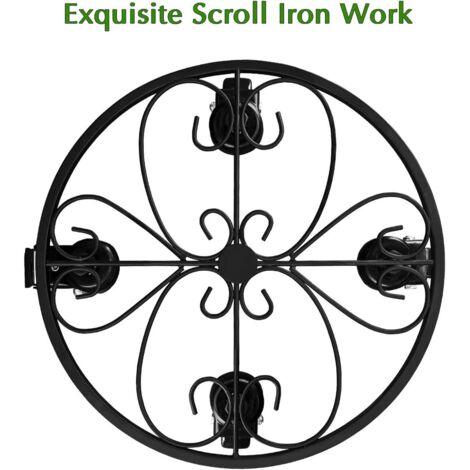 Support pour plantes en fer sur roulettes en acier (sans plastique), 30 cm, ZQKLA (1/5)