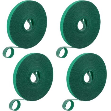 Rouleaux de liens pour plantes, liens de jardin, ruban adhésif vert de 40 mètres, ruban Velcro vert pour le jardin, liens torsadés pour tuteurer les plants de tomates (1/5)
