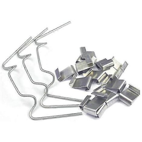 Clips de fixation pour panneaux de verre de serre, en acier inoxydable, à recouvrement, pour le jardinage, 50 pièces, clips W+Z (1/4)