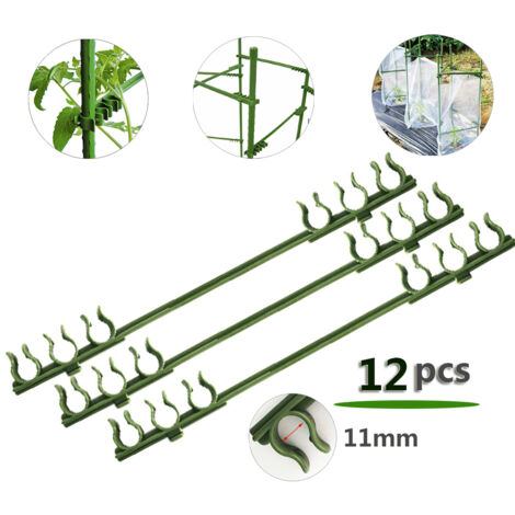 (12 pièces adaptées aux tuyaux ronds de 11 mm) Support de culture de tomates pour balcon (1/5)