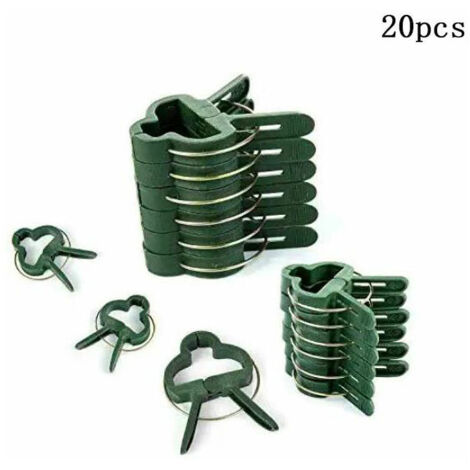 Pinces à plantes de jardin, lot de 20 pinces résistantes et réutilisables, idéales pour les tomates et les légumes grimpants. 3 cm x 4 cm (1/5)