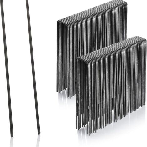 Lot de 100 piquets galvanisés en forme de U pour laine de roche, KLB (1/5)