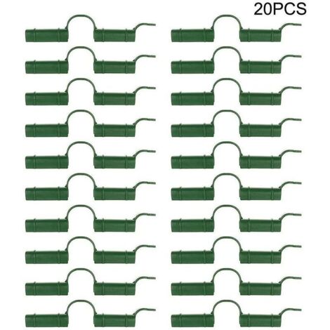20 clips de fixation pour serre, clips pour tubes de serre, outil de fixation pour bâche de jardin, clips pour parasol, 1,1 cm (1/5)