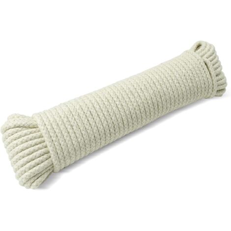 Corde à linge extérieure en coton tressé souple et polyvalente pour le jardin et les loisirs créatifs  4 mm (10 m) CJY (1/5)