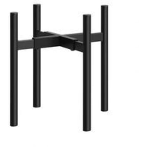 Support à fleurs réglable, support pour plantes en métal noir, support pour pots de fleurs d'intérieur et d'extérieur, pour pots de 20 à 35 cm (1/5)
