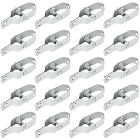 Lot de 20 tendeurs de fil d'acier galvanisé de 90 mm, pour clôtures, jardin, antennes, cordes à linge. (1/4)
