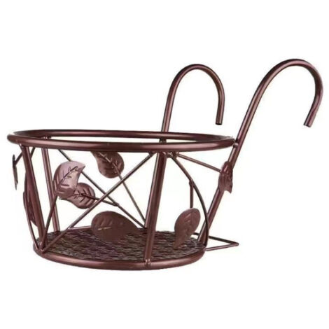 Support pour plantes en métal à 3 feuilles, support pour plantes de balcon, support mural pour bonsaï à fixer sur le rebord de fenêtre, décoration murale de jardin, couleur bronze antique