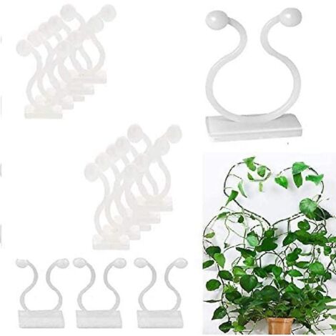 50 clips pour plantes grimpantes, attaches de câble auto-adhésives, clips de fixation murale pour plantes grimpantes (1/5)