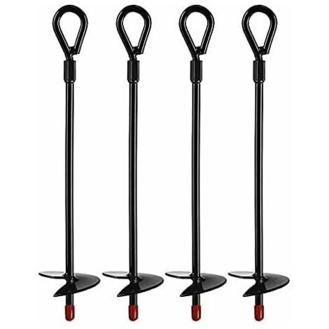 Ancrages au sol robustes 15" avec protection contre les perçages pour trampoline (paquet de 4) (1/5)