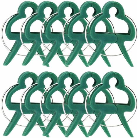 100x Clips de support réutilisables pour plantes de jardin, tuteurs pour tiges de plantes grimpantes (1/4)