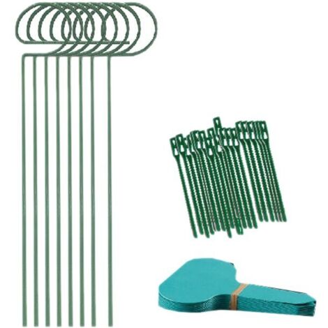 Lot de 8 tuteurs de jardin de 40 cm (15,7 pouces) pour plantes, orchidées et pivoines. (1/5)