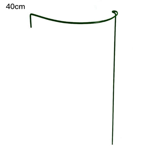 Nouveau support multifonctionnel incurvé pour fleurs, légumes et plantes, idéal pour le jardin. Support pour hortensia bleu flocon de neige - Vert, hauteur 40 cm. (1/5)