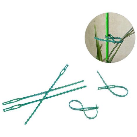 Attaches de câble pour plantes grimpantes, boucle de fixation en plastique, lot de 100 (1/5)