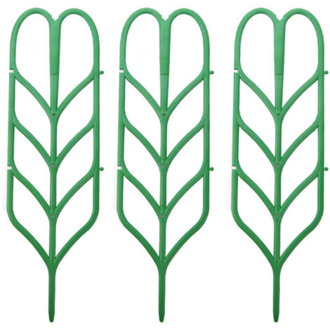 Tuteur en forme de feuille pour plantes grimpantes en pot, treillis durable en polypropylène pour plantes à fleurs et légumes, support de jardin facile à utiliser (1/5)