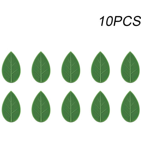 Lot de 10 clips adhésifs en forme de feuille pour organiser et fixer des câbles décoratifs, parfaits pour la maison ou le bureau. (1/5)