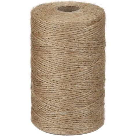 Ficelle de jute 100 m x 5 mm, ficelle de jute marron naturel pour loisirs créatifs et tableaux de jardin avec plantes (1/5)